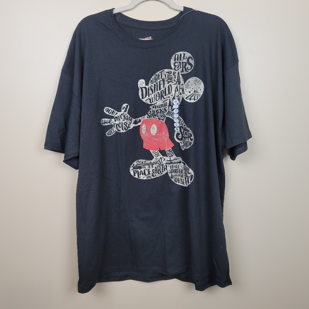NWT Disney Black Mickey Mouse T-shirt size XXL